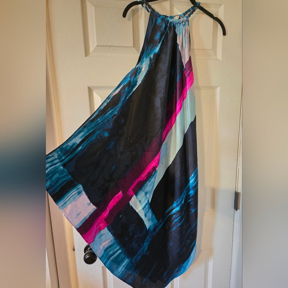 Rachel‎ Roy handkerchief hem halter dress
